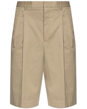 Ami Paris Shorts With Pockets - Natural
