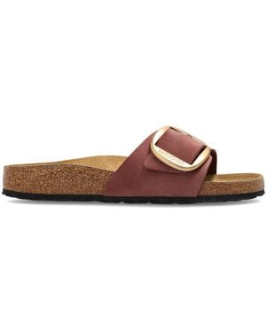 Birkenstock 'Madrid Big Buckle' Slides - Brown