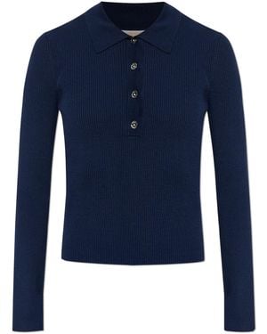 MICHAEL Michael Kors Long-Sleeve Polo - Blue