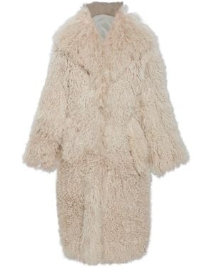 Ami Paris Collared Coat - Natural