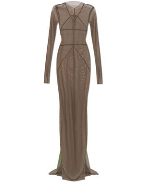 Rick Owens Long Transparent Dress - Natural