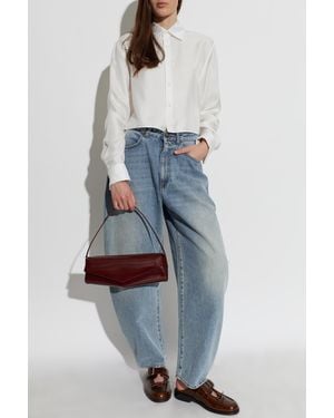 JW Anderson Silk Shirt With Side Slits - Blue