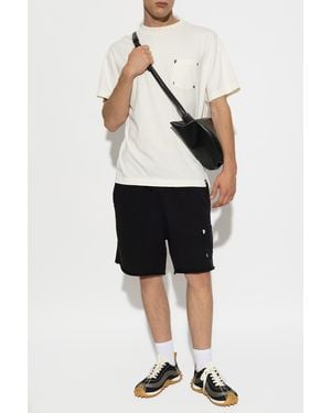 Palm Angels Cotton T-Shirt With Pocket - Yellow