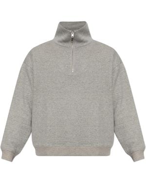 FRAME Sweatshirt With A Zip Neckline - Grey