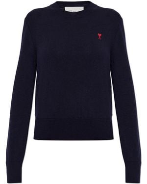 Ami Paris Wool Jumper - Blue