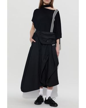 Y-3 Asymmetrical Cut Top - Black