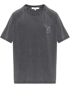 Maison Kitsuné T-Shirt With Print - Grey
