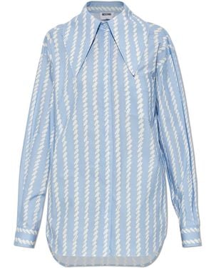 Moschino Loose-Fit Shirt With Pocket - Blue