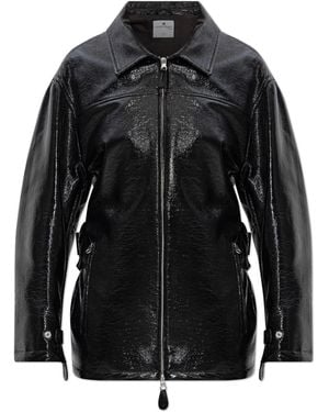 Courreges Lacquered Jacket - Black