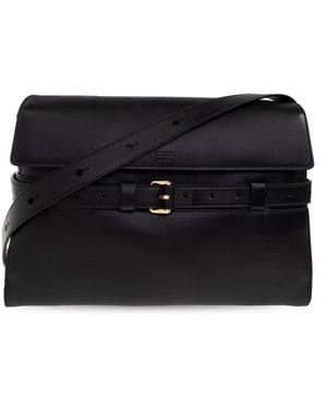 Moschino Leather Shoulder Bag - Black