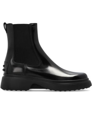 Tod's Leather Ankle Boots - Black