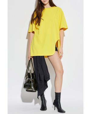 The Attico T-Shirt With Logo - Yellow
