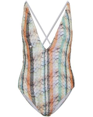 Missoni One-Piece Swimsuit With Lurex Thread - White