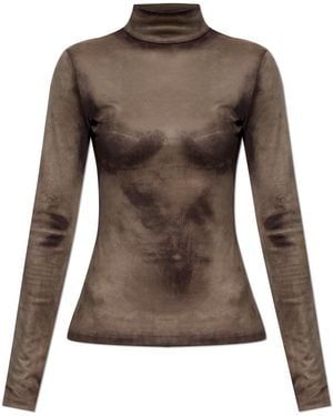 Acne Studios Top With A Velvety Finish - Brown