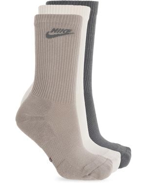 Nike Three-Pack Of Socks With Logo - Grey