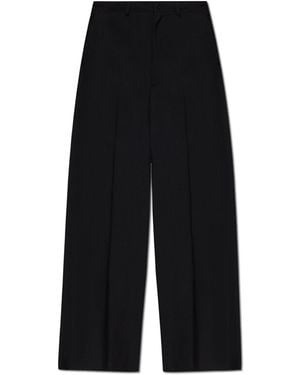 Balenciaga Trousers With Wool Finish - Black