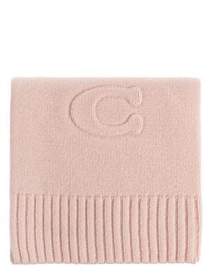 COACH Wool Scarf With Logo - Pink