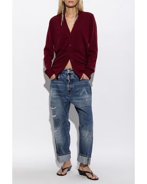 DSquared² Cardigan With Logo - Blue