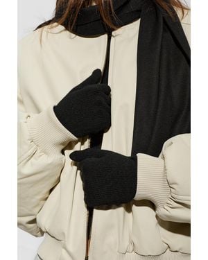 Moschino Gloves With Logo Patch - Black