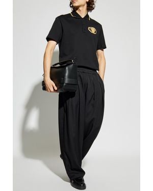 Versace Polo With Logo - Black