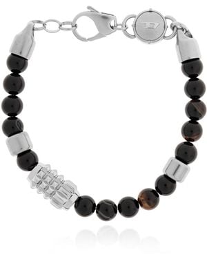 DIESEL Bracelet With Stones - Black