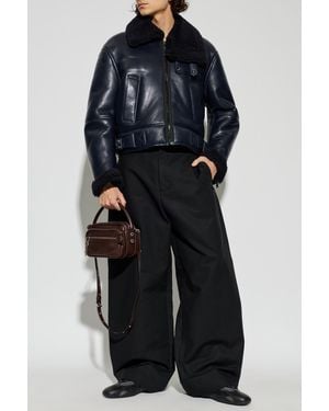 Acne Studios Lambskin Shearling Coat - Black