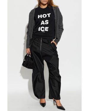 DSquared² Cotton T-Shirt With Print - Black