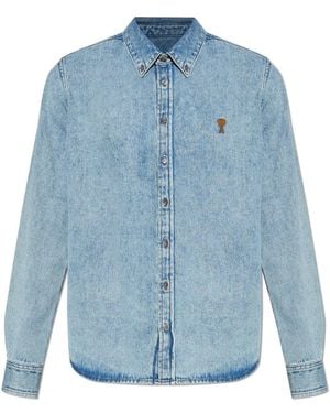 Ami Paris Denim Shirt - Blue