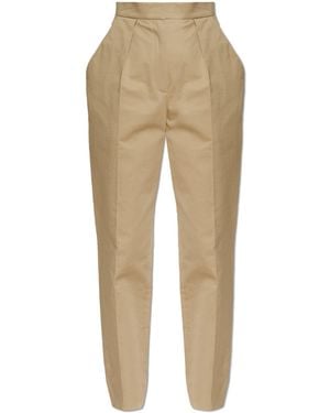 Balmain High-Waisted Trousers - Natural