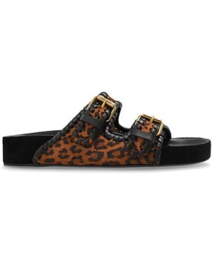 Isabel Marant "Lennyo" Slides - Brown