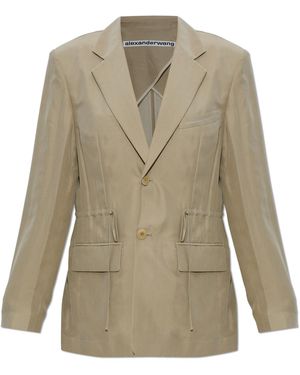 Alexander Wang Silk Blazer - Natural