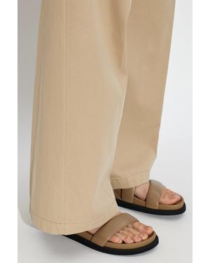 Max Mara Leather Sandals 'Macro' - Natural