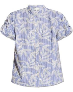 Munthe Shirt With Lace Pattern 'Freidia' - Blue
