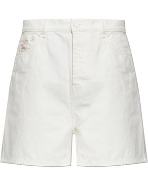 Ami Paris Denim Shorts - White