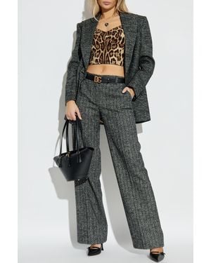 Dolce & Gabbana Top With Animal Motif - Natural