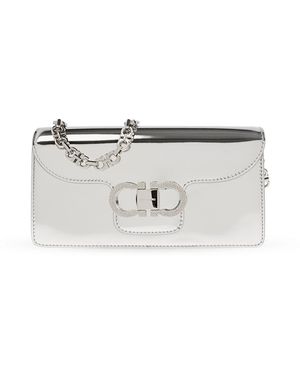 Ferragamo "Gancini Mini" Clutch - Metallic