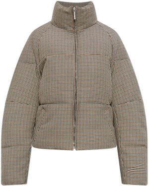 Marni Quilted Jacket With Houndstooth Pattern - Brown