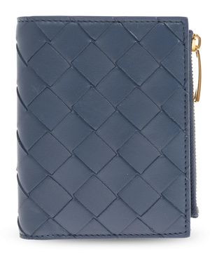 Bottega Veneta Leather Wallet - Blue