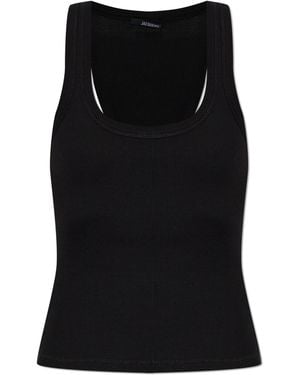 Jacquemus Ribbed Tank Top - Black