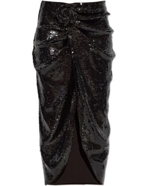 ROTATE BIRGER CHRISTENSEN Sequin Skirt - Black