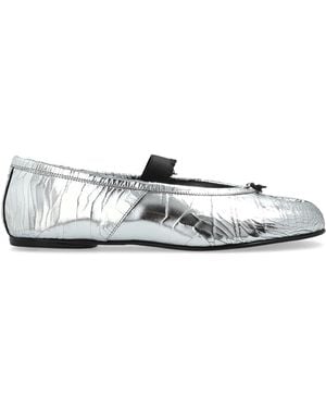 Maison Margiela Ballet Flats With 'Tabi' Cut-Out - White