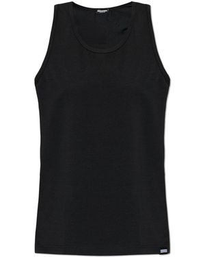 DSquared² Sleeveless Lingerie Top - Black