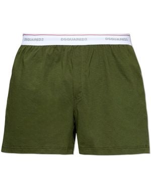 DSquared² Cotton Boxers With Logo - Green