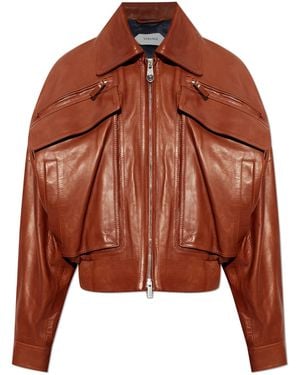 Versace Leather Jacket - Brown