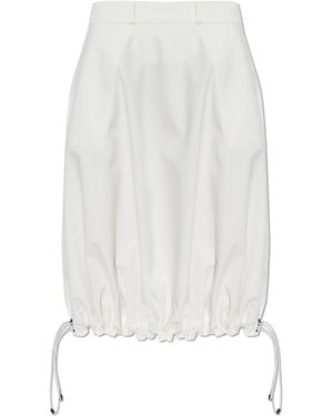 Coperni Asymmetrical Skirt With Drawstrings - White