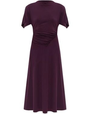 Victoria Beckham Asymmetric Draped Dress - Purple