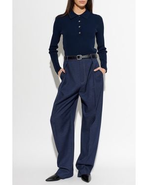 MICHAEL Michael Kors Long-Sleeve Polo - Blue