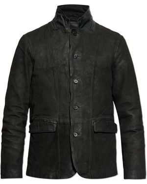 AllSaints Suede Jacket Survey With Vintage Effect - Black