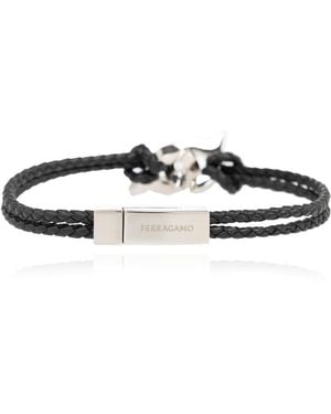 Ferragamo Leather Bracelet - Black