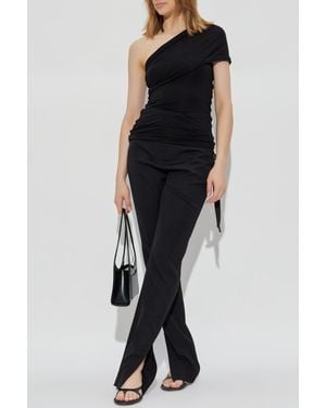 Helmut Lang One-Shoulder Top - Black
